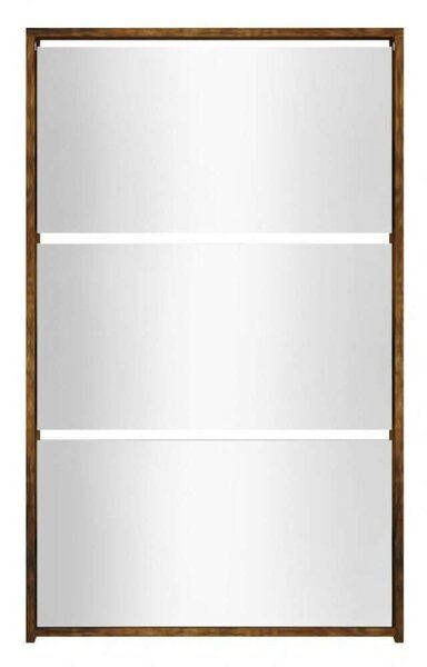 VidaXL Cipőtartó Szekrény - 3 Polc - Tükör - 63x17x102,5cm