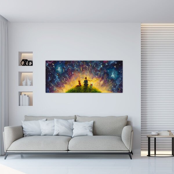 Kép - A kis herceg és a róka (120x50 cm)