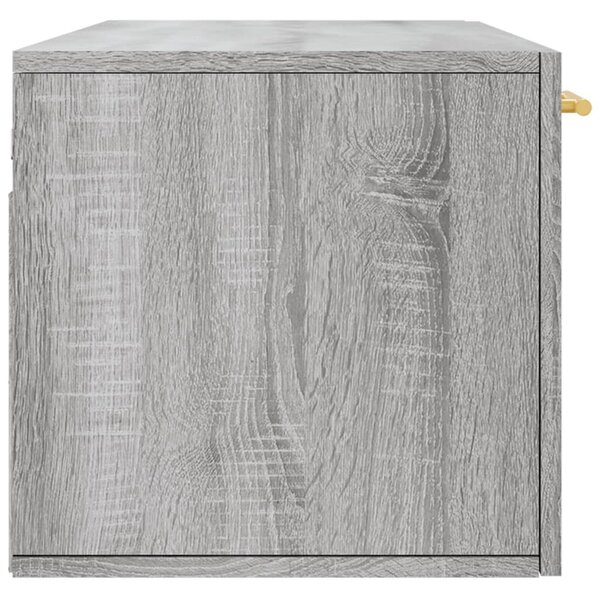 Szürke sonoma színű szerelt fa faliszekrény 100 x 36,5 x 35 cm