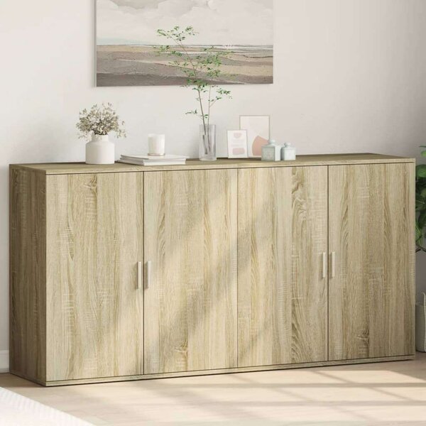VidaXL Tálalóasztal - Sonoma Tölgy - 79x38x80 cm - 2 db