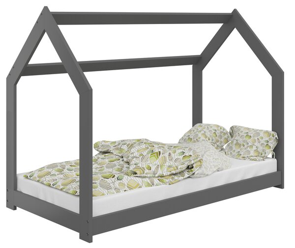 AMI bútorok HÁZIKÓ D2 gyermek ágy 80x160cm tömör szürke