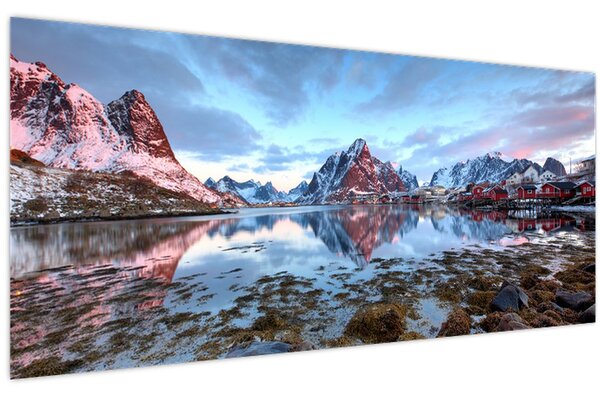 Kép - Napfelkelte Reine felett (120x50 cm)