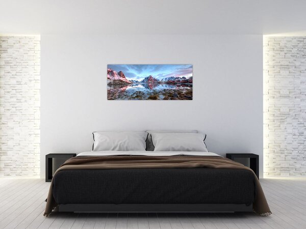 Kép - Napfelkelte Reine felett (120x50 cm)