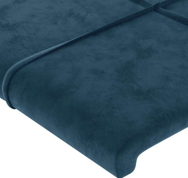 VidaXL Bársony Fejtámla - Sötétkék - 4 db - 100x5x78/88cm