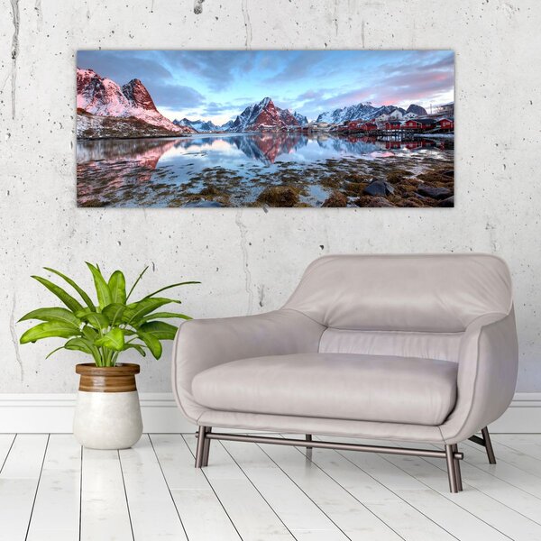 Kép - Napfelkelte Reine felett (120x50 cm)