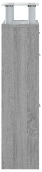 VidaXL Cipősszekrény - 3 Fiókos - Szürke Sonoma - 63x24x104 cm