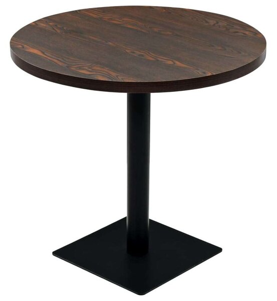 VidaXL kerek, sötét hamuszínű MDF/acél bisztró asztal 80 x 75 cm