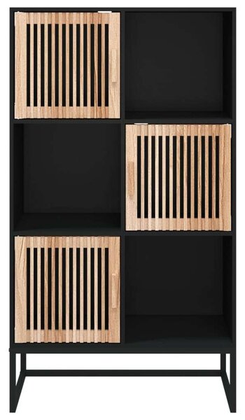 VidaXL Fekete Fa Magasszekrény - 70x35x125 cm