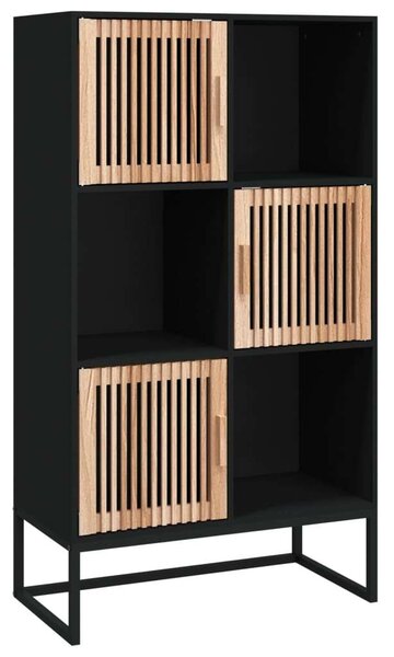 VidaXL Fekete Fa Magasszekrény - 70x35x125 cm