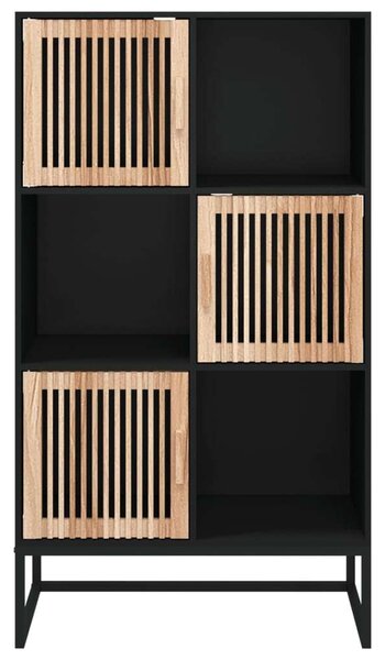 VidaXL Fekete Fa Magasszekrény - 70x35x125 cm