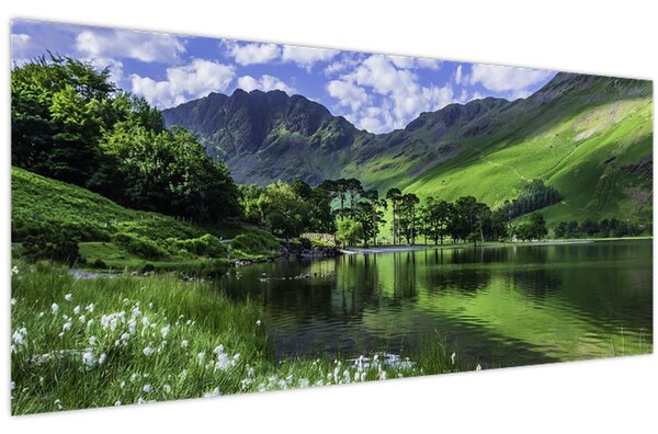 Kép - Tájkép egy tóval (120x50 cm)