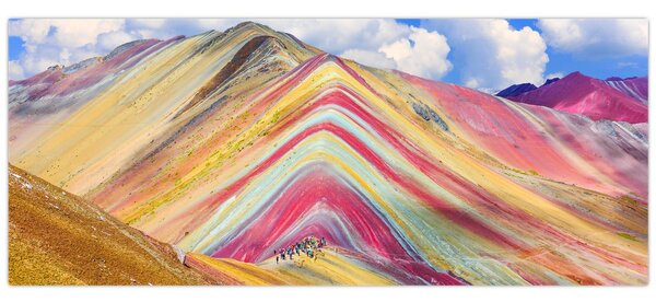 Kép - Rainbow Mountain, Peru (120x50 cm)