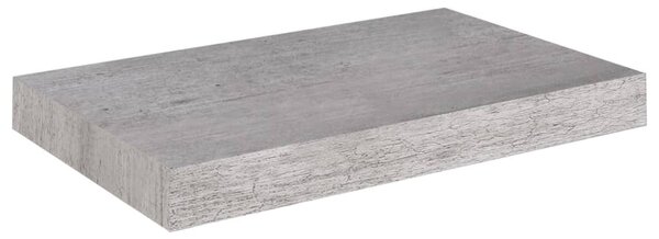 Betonszürke MDF lebegő fali polc 40 x 23 x 3,8 cm
