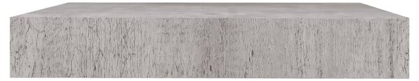 4 db betonszürke MDF lebegő fali polc 23 x 23,5 x 3,8 cm
