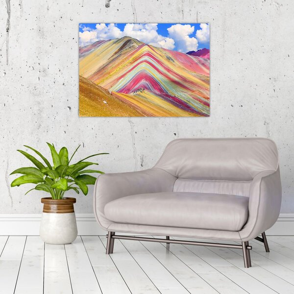 Kép - Rainbow Mountain, Peru (70x50 cm)