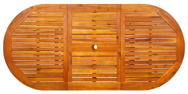 Tömör akácfa kerti étkezőasztal (120-170) x 80 x 75 cm