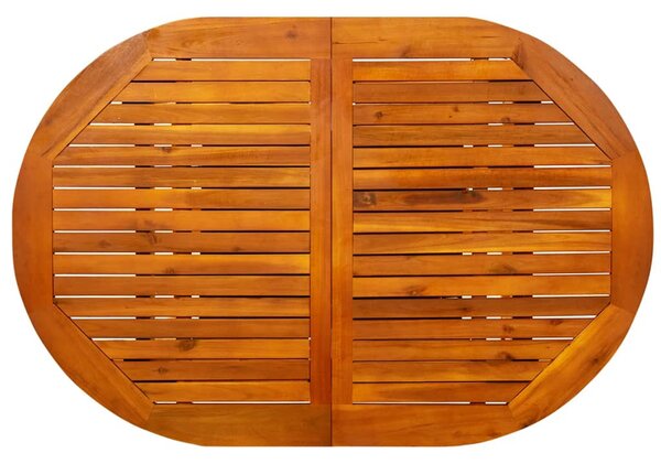 Tömör akácfa kerti étkezőasztal (120-170) x 80 x 75 cm