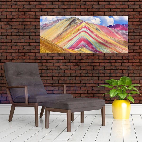 Kép - Rainbow Mountain, Peru (120x50 cm)