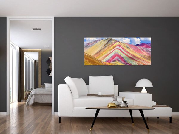 Kép - Rainbow Mountain, Peru (120x50 cm)