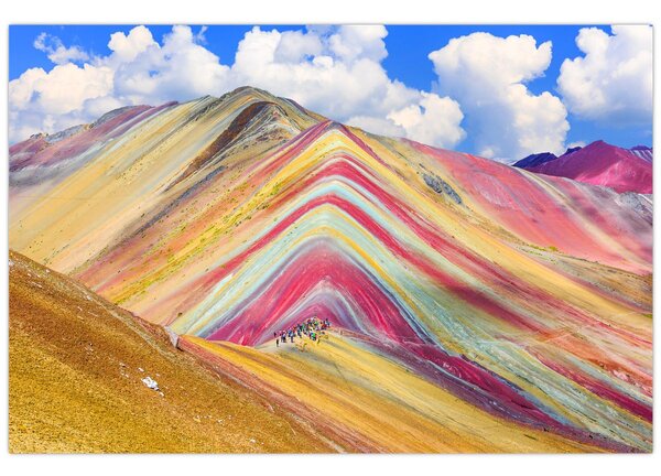 Kép - Rainbow Mountain, Peru (90x60 cm)