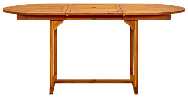 Tömör akácfa kerti étkezőasztal (120-170) x 80 x 75 cm