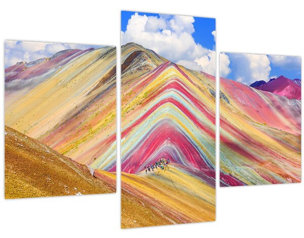 Kép - Rainbow Mountain, Peru (90x60 cm)