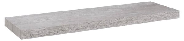 4 db betonszürke MDF lebegő fali polc 80 x 23,5 x 3,8 cm