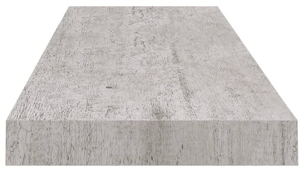Betonszürke MDF lebegő fali polc 80 x 23,5 x 3,8 cm