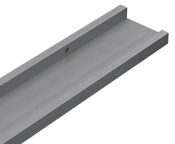 4 db szürke fali polc 60 x 9 x 3 cm