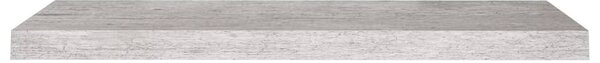 4 db betonszürke MDF lebegő fali polc 80 x 23,5 x 3,8 cm