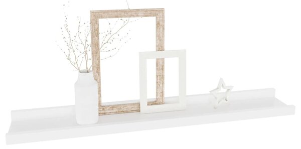 4 db fehér fali polc 60 x 9 x 3 cm