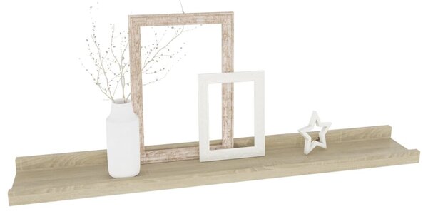 2 db sonoma tölgyfa fali polc 60 x 9 x 3 cm