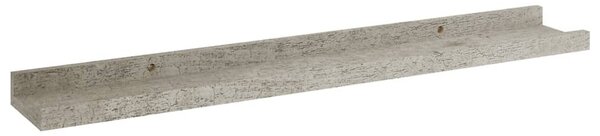 4 db betonszürke fali polc 60 x 9 x 3 cm