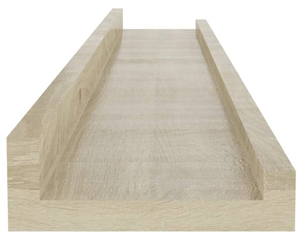 2 db sonoma tölgyfa fali polc 60 x 9 x 3 cm