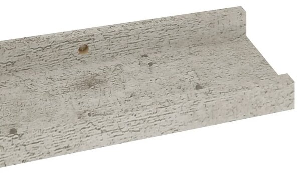 4 db betonszürke fali polc 60 x 9 x 3 cm