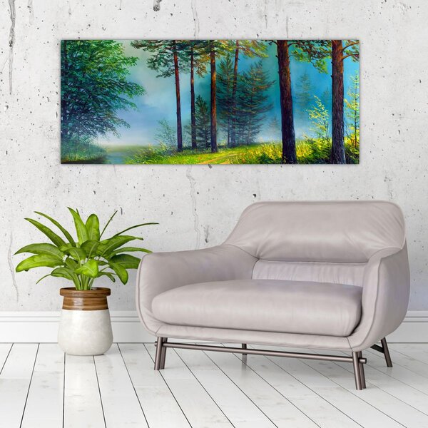 Kép - Olajfestmény tájkép (120x50 cm)