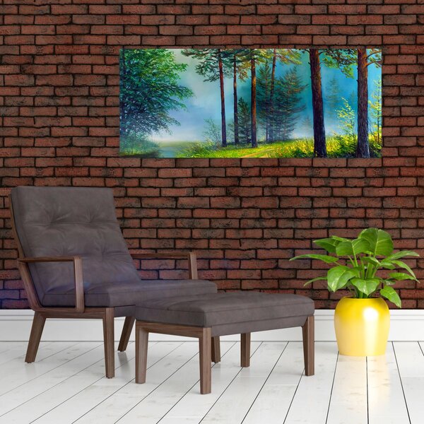 Kép - Olajfestmény tájkép (120x50 cm)