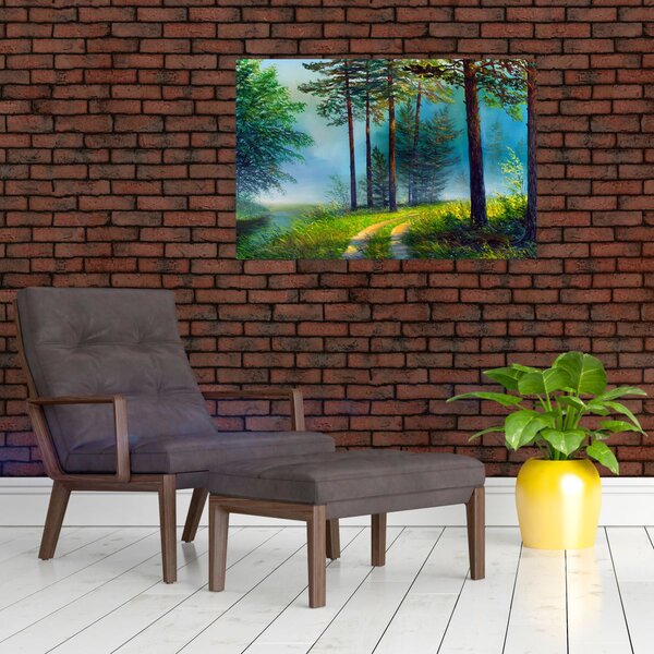 Kép - Olajfestmény tájkép (90x60 cm)