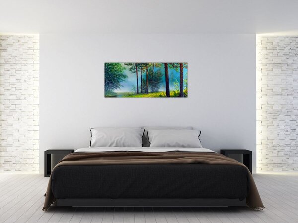 Kép - Olajfestmény tájkép (120x50 cm)