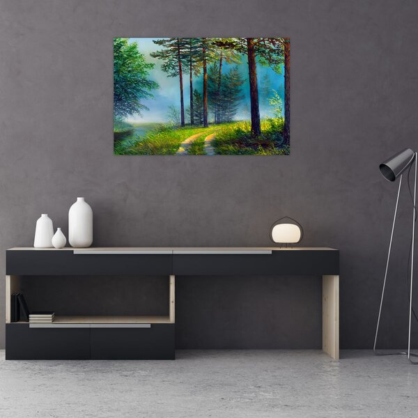Kép - Olajfestmény tájkép (90x60 cm)