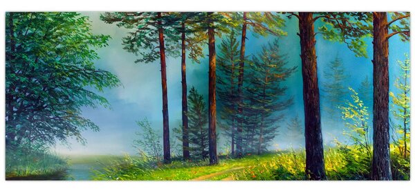 Kép - Olajfestmény tájkép (120x50 cm)