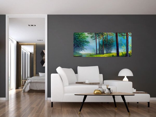 Kép - Olajfestmény tájkép (120x50 cm)