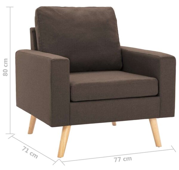 Modern Barna Szövet Karosszék - 77x71x80 cm