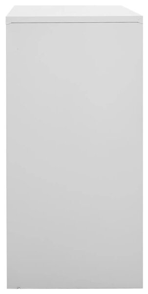 2 db világosszürke acél zárható szekrény 90 x 45 x 92,5 cm
