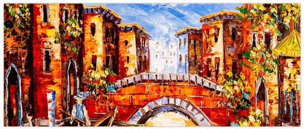 Kép - Olajfestmény a városról III. (120x50 cm)
