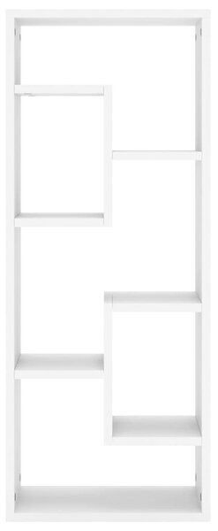 Fehér szerelt fa fali polc 36 x 16 x 90 cm