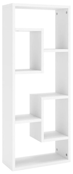 Fehér szerelt fa fali polc 36 x 16 x 90 cm