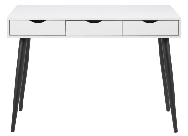 Stílusos íróasztal Nature 110 cm fehér-fekete