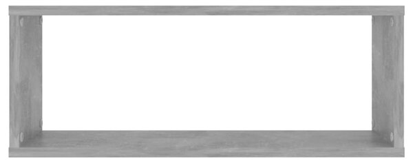 4 db betonszürke szerelt fa négyszögű fali polc 60 x 15 x 23 cm