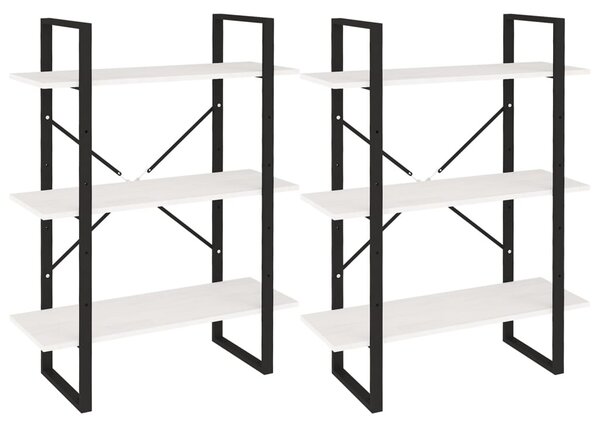 Fehér tömör fenyőfa magasszekrény 80 x 30 x 210 cm